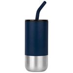 Cardiff 18oz. Double Wall Stainless Steel Mug w/Straw