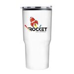 Carova - 18 oz. Stainless Steel Shell Auto Tumbler Digital - White