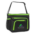 Carson Cooler Lunch Bag - Black with Lime