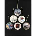 Ceramic Circle Ornament -  