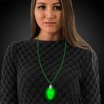Christmas Bulb LED Bead Necklaces - Green