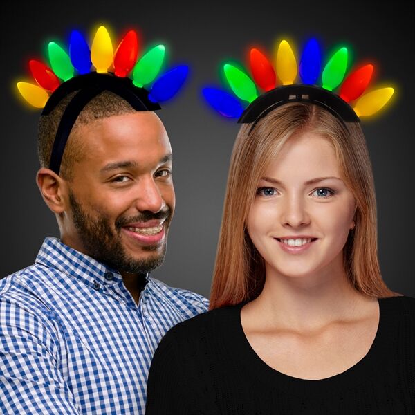 Main Product Image for Christmas Bulb LED Mohawk Headband