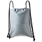 Chrome Fleece String Backpack by TarokoTM - Light Gray