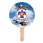 Circle Shape Hand Fan, Full Color Digital - White Background