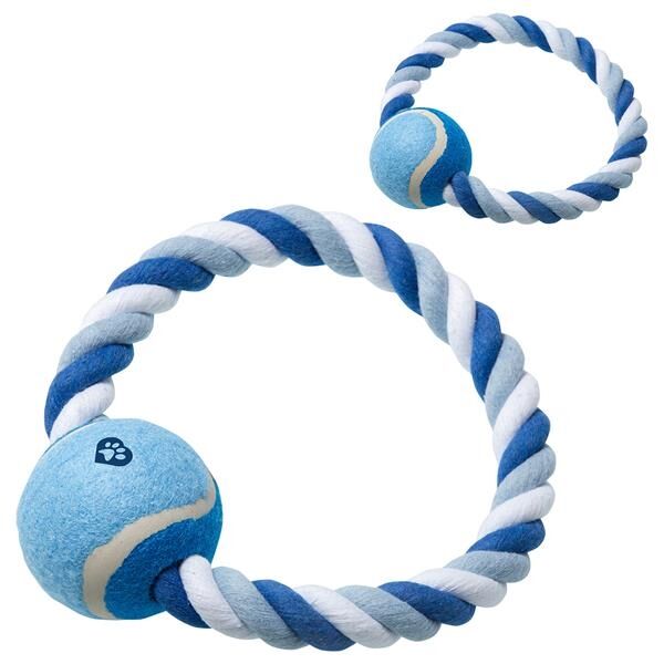Main Product Image for Imprinted Circlet Rope Ring & Ball Pet Toy