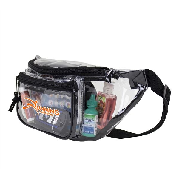 Main Product Image for Custom Printed Clear Fanny Pack 3 Pockets
