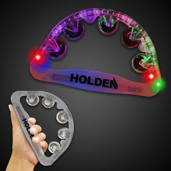Main Product Image for Clear 9" Light Up Glow Tambourine
