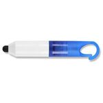 Clip-On Sanitizer Spray with No-Touch Stylus - 0.17 oz. - Translucent Blue