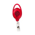 Clip-On Secure-A-Badge (TM) - Translucent Red