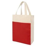 Co-Op Canvas Shopper Tote Bag - Red With Natural
