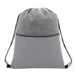 Color Basics Heathered Non-Woven Drawstring Bag -  