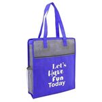 Color Basics Heathered Non-Woven Tote Bag -  