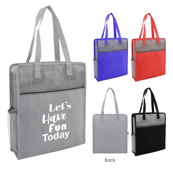 Main Product Image for Advertising Color Basics Heathered Non-Woven Tote Bag
