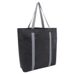 Color Basics Non Woven Tote Bag - Black With Gray