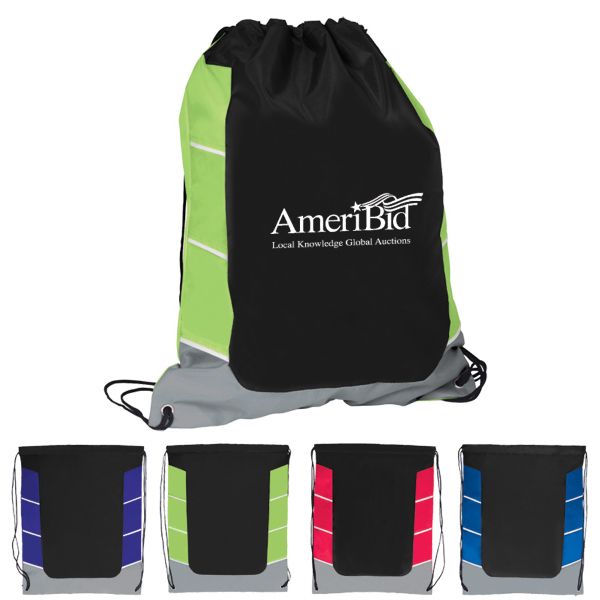 Main Product Image for Imprinted Drawstring Backpack Color Block