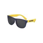 Color Duo Classic Sunglasses - Navy Blue/yellow