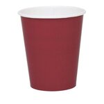Colored Paper Cups 9 oz. - Burgundy Red