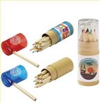 Colored Pencils in Tube with Sharpener -  