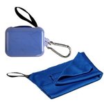 Cooling Towel in Carabiner Case - Blue