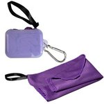 Cooling Towel in Carabiner Case - Purple