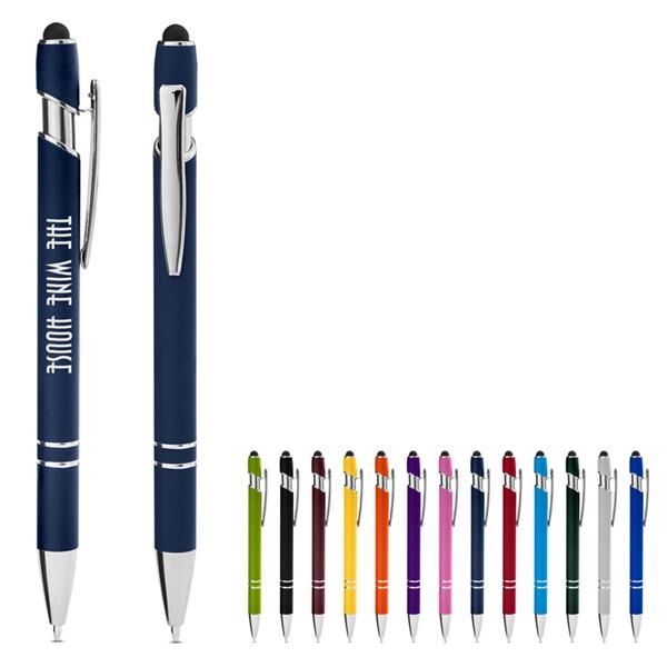 Main Product Image for Custom Printed CORE365 Rubberized Aluminum Click Stylus Pen