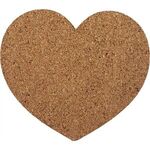 Cork Coaster - Heart - Light Brown
