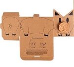 Corrugated Piggy Bank - Natural