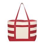 Cotton Canvas Nautical Tote Bag -  