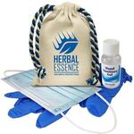 Cotton Drawstring Sanitizer Kit -  