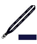 Cotton Lanyard with Plastic Snap-Buckle Release & O-Ring 1" -  