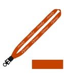 Cotton Lanyard with Plastic Snap-Buckle Release & O-Ring 1" -  