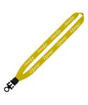 Cotton Lanyard with Plastic Snap-Buckle Release & O-Ring 1" -  