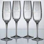 Buy Champagne Glass Custom Etched Crescendo - Set Of 4 8 Oz