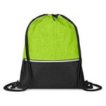 Crosshatch Heather Drawstring Backpack -  