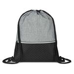 Crosshatch Heather Drawstring Backpack -  