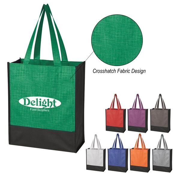 Main Product Image for Custom Printed Crosshatch Mini Non-Woven Tote Bag