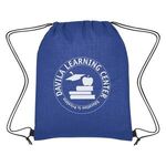 Crosshatch Non-Woven Drawstring Bag - Blue