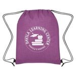 Crosshatch Non-Woven Drawstring Bag - Purple