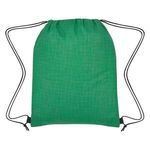 Crosshatch Non-Woven Drawstring Bag -  