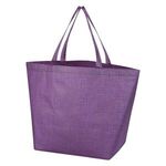 Crosshatch Non-Woven Tote Bag - Purple
