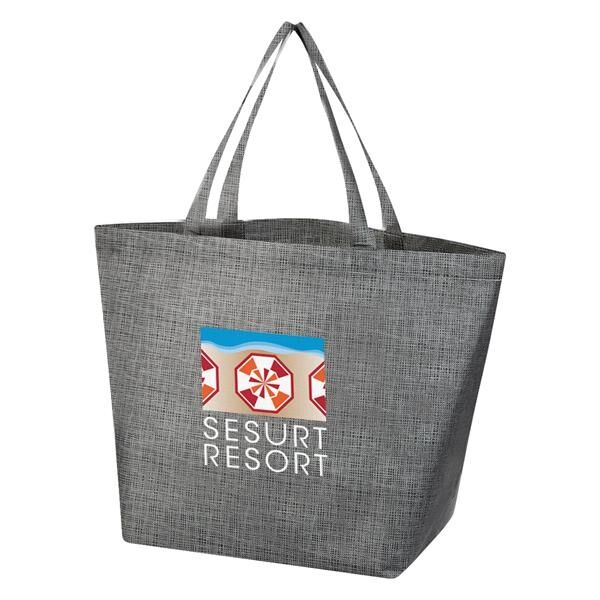 Main Product Image for Custom Printed Crosshatch Non-Woven Tote Bag