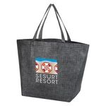 Crosshatch Non-Woven Tote Bag -  