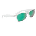 Crystalline Mirrored Malibu Sunglasses - Green