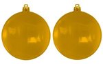 Custom Flat Fundraising Shatterproof Ornaments - Translucent Gold