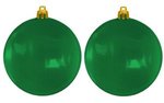 Custom Flat Fundraising Shatterproof Ornaments - Translucent Green