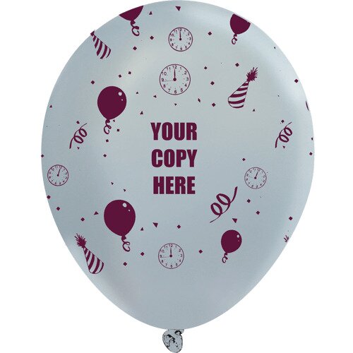 Main Product Image for Imprinted Custom Happy Birthday Balloons - White