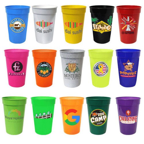 Main Product Image for USA Made 17 oz. Smooth Stadium Cup Full Color