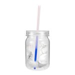 Custom Imprinted 24 oz. Plastic Mason Jar, Full Color - Clear Lid & Jar