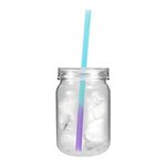 Custom Imprinted 24 oz. Plastic Mason Jar, Full Color - Clear Lid & Jar