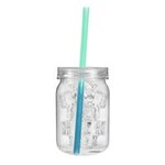 Custom Imprinted 24 oz. Plastic Mason Jar, Full Color - Clear Lid & Jar